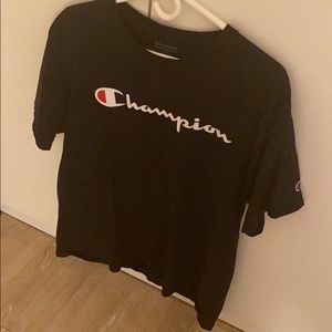 Champions black cotton t shirt size large